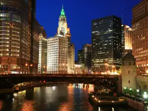 Най-красивите градове по света - Снимка Чикаго надвечер