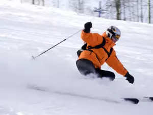 На ски на връх Ком