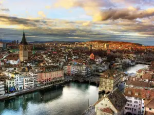 Романтични градове - Снимка Цюрих нанорама