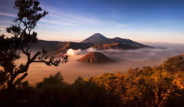 Планината Бромо в Индонезия