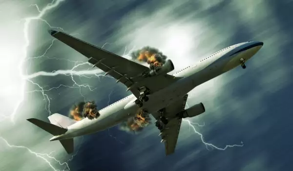 Самолет преди катастрофа